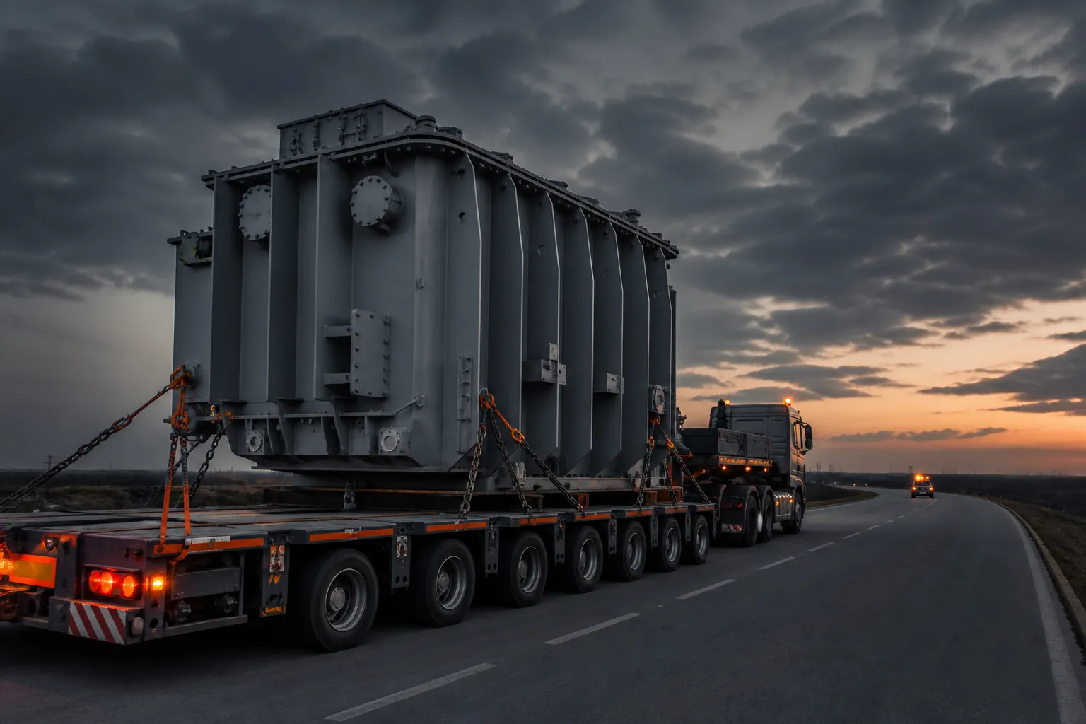 Ağır proje yükü taşıyan lowbed treyler